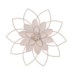 Sagebrook Home Metal 20`` Wall Flower, White/Gold, Wb