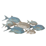 Sagebrook Home 14421 42" Metal School Of Fish Wall Decor, Blue Wb