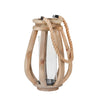 Sagebrook Home Wood 16`` Lantern W/Glass, Brown