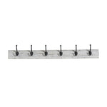 Sagebrook Home Ec, Wood / Iron 39`` 6 Hook Wall Hanger, White