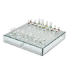 Sagebrook Home Crystal / Mirrored Chess Set,Silver