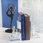 Sagebrook Home 14462-02 Crystal Chess Piece Bookends, Set of 2