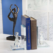 Sagebrook Home 14462-02 Crystal Chess Piece Bookends, Set of 2