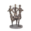 Sagebrook Home Resin/Glass 11`` 3 Figure Hurricane, Bronze