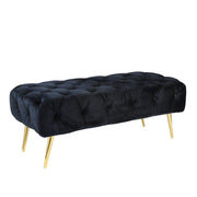 Sagebrook Home Tufted 40`` Bench, Black, Kd