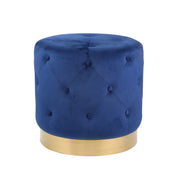 Sagebrook Home Tufted 18`` Ottoman, Navy