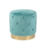 Sagebrook Home Tufted 18`` Ottoman, Teal