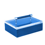Sagebrook Home Acrylic Top 10`` Storage Box,Navy
