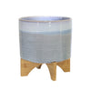 Sagebrook Home 14485-04 11" Ceramic Planter On Stand, Blue Fade