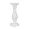 Sagebrook Home Ceramic 11" Candle Holder, White Stripe