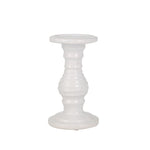 Sagebrook Home Ceramic 8" Candle Holder, White Stripe