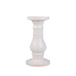 Sagebrook Home Ceramic 15`` Candle Holder, White Speckle