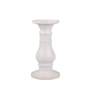 Sagebrook Home Ceramic 15`` Candle Holder, White Speckle