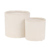 Sagebrook Home Set of 2 Ceramic 7/5" Planters, White/Tan Dot