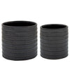 Sagebrook Home Set of 2 Ceramic 7/5" Planters, Black