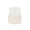 Sagebrook Home Ceramic /Glass 8" Pillar Holder, Chevron