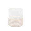 Sagebrook Home Ceramic /Glass 10" Pillar Holder, Stripe