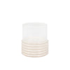 Sagebrook Home Ceramic /Glass 8" Pillar Holder, Stripe