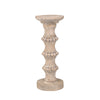Sagebrook Home 14498-02 13" Wooden Banded Bead Candle Holder