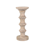 Sagebrook Home 14498-02 13" Wooden Banded Bead Candle Holder