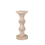 Sagebrook Home 14498-03 11" Wooden Banded Bead Candle Holder