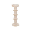 Sagebrook Home 14498-05 13" Wood, Antique Style Candle Holder, White