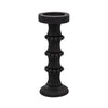 Sagebrook Home 14498-08 13" Wood, Antique Style Candle Holder, Black