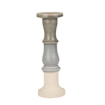 Sagebrook Home Ceramic 16`` Candle Holder, Gray Fade Matt