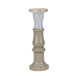 Sagebrook Home 14506-07 16" Ceramic Candle Holder, Beige Fade Matt
