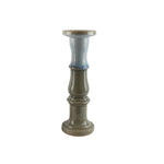 Sagebrook Home Ceramic 16`` Candle Holder, Blue/Gray Reactive
