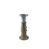 Sagebrook Home Ceramic 13`` Candle Holder, Blue/Gray Reactive