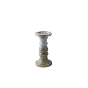 Sagebrook Home Ceramic 10`` Candle Holder, Blue/Gray Reactive