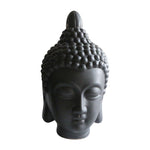 Sagebrook Home Ceramic 10`` Buddha Head, Black