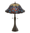 Meyda Lighting 14574 22"H Tiffany Peacock Feather Table Lamp