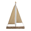 Sagebrook Home Mango Wood Sailboat 32", Beige