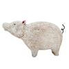Sagebrook Home Mango Wood Standing Pig, Whitewash