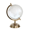 Sagebrook Home Glass Globe 13`` On Metal Base,Frost