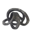 Sagebrook Home Aluminum Knot Sculpture, 7", Black