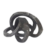 Sagebrook Home Aluminum Knot Sculpture, 7", Black
