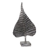 Sagebrook Home 14586-01 18" Aluminum Leaf On Stand, Nickel Antique