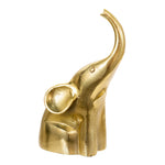 Sagebrook Home Aluminum Sitting Elephant, 10``, Gold