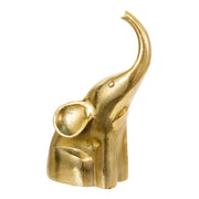 Sagebrook Home Aluminum Sitting Elephant, 10``, Gold