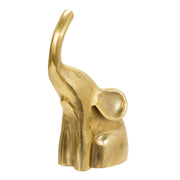 Sagebrook Home Aluminum Sitting Elephant, 10``, Gold