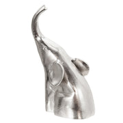 Sagebrook Home Aluminum Sitting Elephant, 10``, Silver