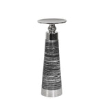 Sagebrook Home Aluminum 11`` Pillar Holder, Black/Silver