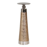 Sagebrook Home Aluminum 13`` Pillar Holder, Gold/Silver