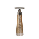 Sagebrook Home Aluminum 11`` Pillar Holder, Gold/Silver