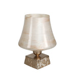 Sagebrook Home Glass 12`` Hurricane On Stand,Opal