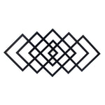Sagebrook Home 14599-02 40" Metal Diamond Wall Decor, Black Wb
