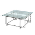 Sagebrook Home Stainless Steel Cocktail Table, Silver